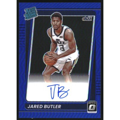 2021-22 Donruss Optic Rated Rookie Signatures Blue #199 Jared Butler