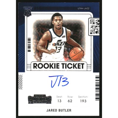 2021-22 Panini Contenders #134 Jared Butler AU RC