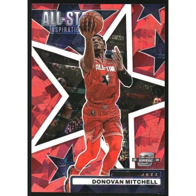 2021-22 Panini Contenders Optic All Star Aspirations Red Cracked Ice #19 Donovan Mitchell