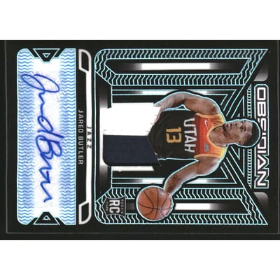 2021-22 Panini Obsidian Rookie Jersey Ink Electric Etch Blue #6 Jared Butler
