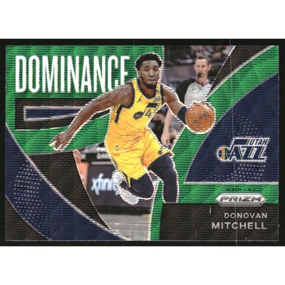 2021-22 Panini Prizm Dominance Prizms Green Wave #11 Donovan Mitchell