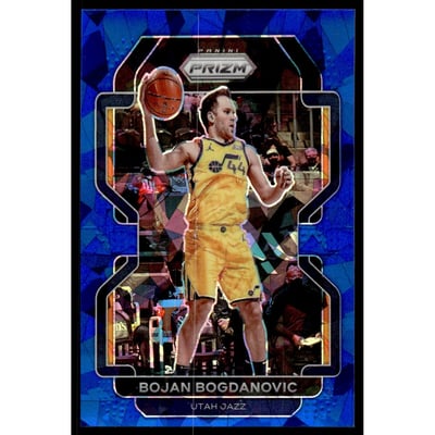 2021-22 Panini Prizm Prizms Blue Ice #67 Bojan Bogdanovic