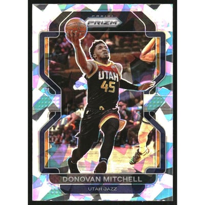 2021-22 Panini Prizm Prizms Ice #72 Donovan Mitchell