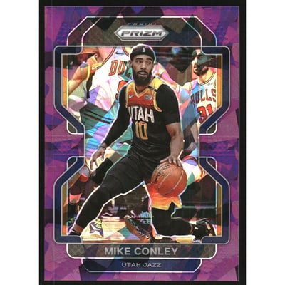 2021-22 Panini Prizm Prizms Purple Ice #117 Mike Conley