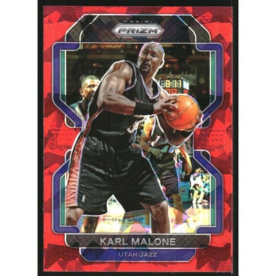 2021-22 Panini Prizm Prizms Red Ice #259 Karl Malone