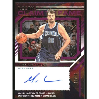 2021-22 Panini Recon Claim to Fame Signatures Purple #10 Mehmet Okur