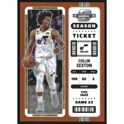 2022-23 Panini Contenders Optic Orange #90 Collin Sexton
