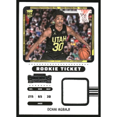 2022-23 Panini Contenders Rookie Ticket Swatches #18 Ochai Agbaji
