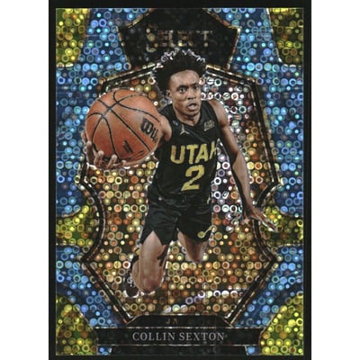 2022-23 Select Prizms Light Blue Disco #123 Collin Sexton