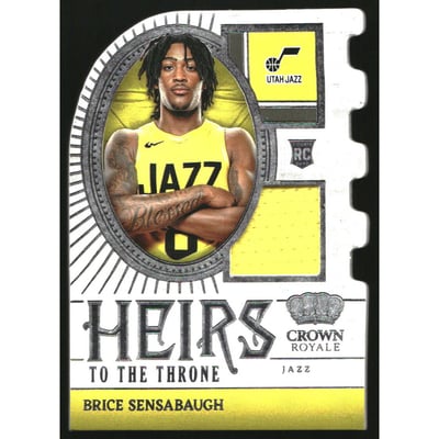 2023-24 Crown Royale Heirs to the Throne Jerseys #10 Brice Sensabaugh