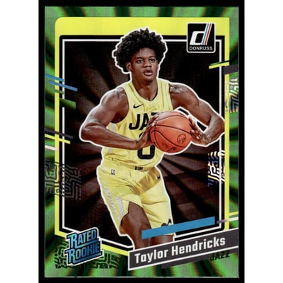 2023-24 Donruss Holo Green Laser #208 Taylor Hendricks