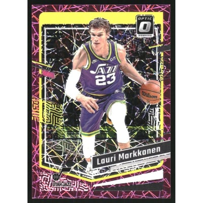 2023-24 Donruss Optic Pink Velocity #128 Lauri Markkanen
