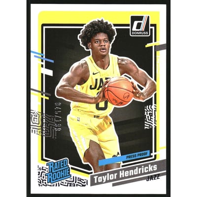 2023-24 Donruss Press Proof Purple #208 Taylor Hendricks