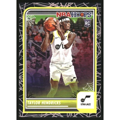 2023-24 Hoops Haunted Hoops Holo Webs #222 Taylor Hendricks