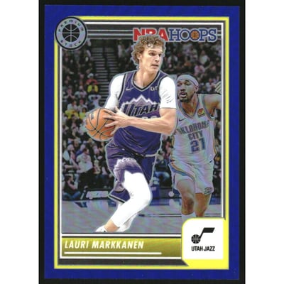 2023-24 Hoops Premium Stock Blue Prizm #14 Lauri Markkanen