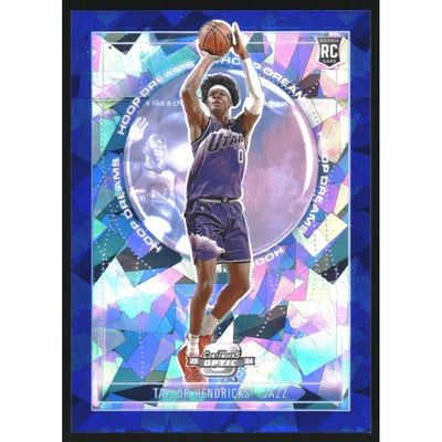 2023-24 Panini Contenders Optic Hoop Dreams Blue Cracked Ice #22 Taylor Hendricks