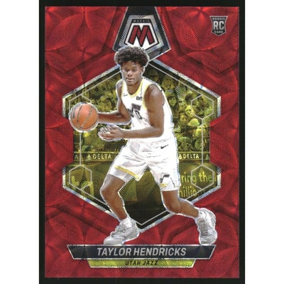 2023-24 Panini Mosaic Mosaic Red International #221 Taylor Hendricks