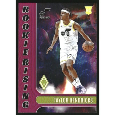 2023-24 Panini Phoenix Rookie Rising Pink #12 Taylor Hendricks
