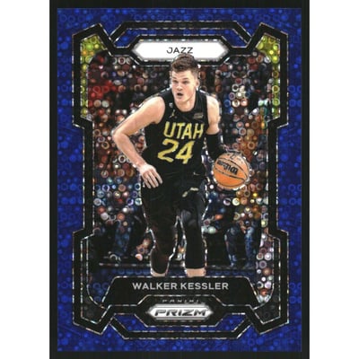 2023-24 Panini Prizm Prizms Fast Break Blue #120 Walker Kessler