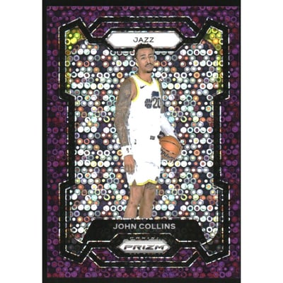 2023-24 Panini Prizm Prizms Fast Break Purple #54 John Collins