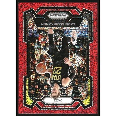 2023-24 Panini Prizm Prizms Red Sparkle #93 Lauri Markkanen