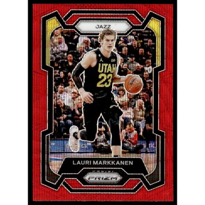 2023-24 Panini Prizm Prizms Ruby Wave #93 Lauri Markkanen