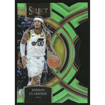 2023-24 Select Prizms Neon Green Die-Cut #168 Jordan Clarkson