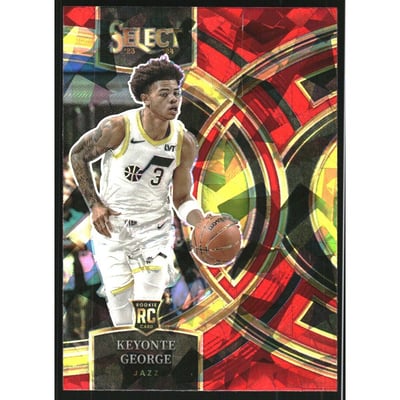 2023-24 Select Prizms Red Cracked Ice #109 Keyonte George