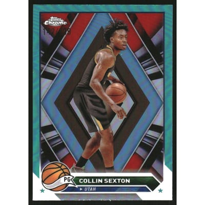 2023-24 Topps Chrome Aqua Refractors #90 Collin Sexton