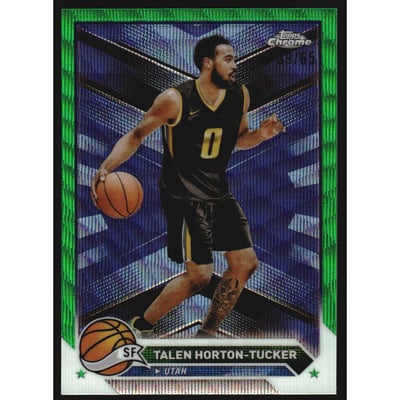 2023-24 Topps Chrome Green Wave Refractors #124 Talen Horton-Tucker