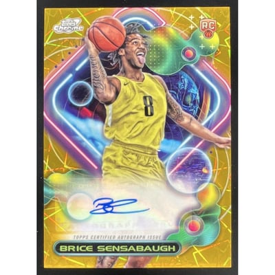 2023-24 Topps Cosmic Chrome Gold Interstellar #CCAV-BS Brice Sensabaugh Auto /50