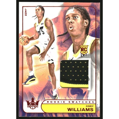 2024-25 Court Kings Rookie Swatches Amber #9 Cody Williams