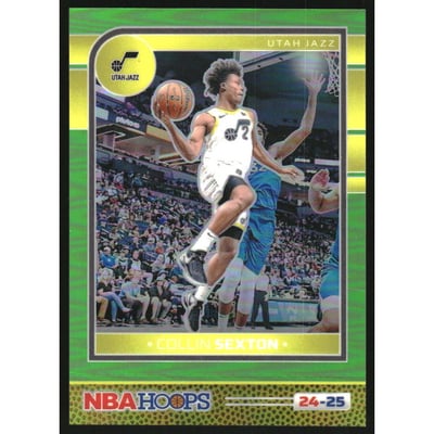 2024-25 Hoops Premium Prizms Lime Green #35 Collin Sexton