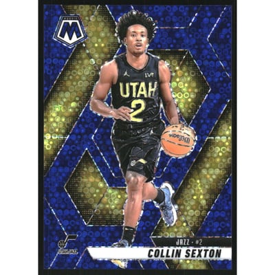 2024-25 Panini Mosaic Mosaic Fast Break Blue #166 Collin Sexton