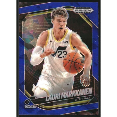 2024-25 Panini Prizm Black Prizms Blue Ice #169 Lauri Markkanen