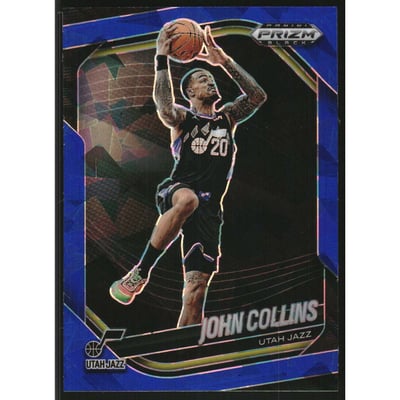 2024-25 Panini Prizm Black Prizms Blue Ice #44 John Collins