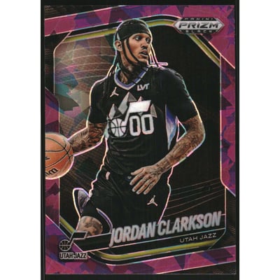 2024-25 Panini Prizm Black Prizms Purple Ice #19 Jordan Clarkson