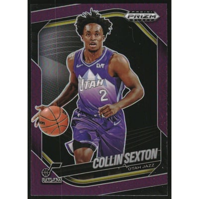 2024-25 Panini Prizm Black Prizms Purple #25 Collin Sexton