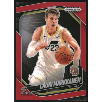 2024-25 Panini Prizm Black Prizms Red #169 Lauri Markkanen