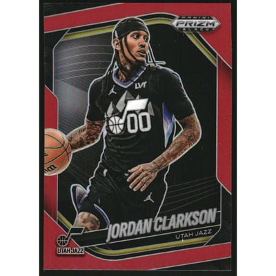 2024-25 Panini Prizm Black Prizms Red #19 Jordan Clarkson