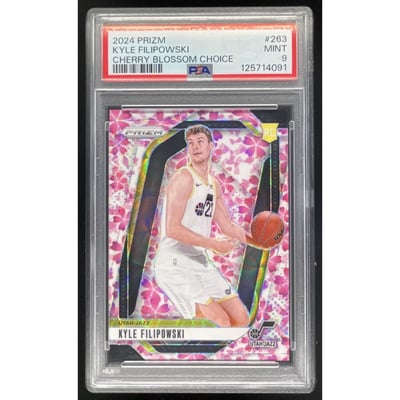 2024-25 Panini Prizm Choice Cherry Blossom #263 Kyle Filipowski RC /20 PSA 9