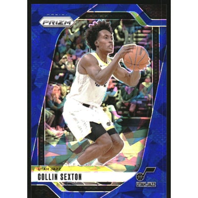 2024-25 Panini Prizm Prizms Blue Ice #151 Collin Sexton