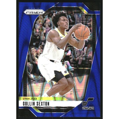 2024-25 Panini Prizm Prizms Blue Seismic #151 Collin Sexton