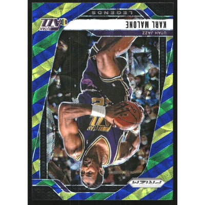 2024-25 Panini Prizm Prizms Choice Blue Yellow and Green #289 Karl Malone