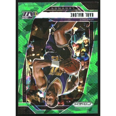 2024-25 Panini Prizm Prizms Green Ice #289 Karl Malone