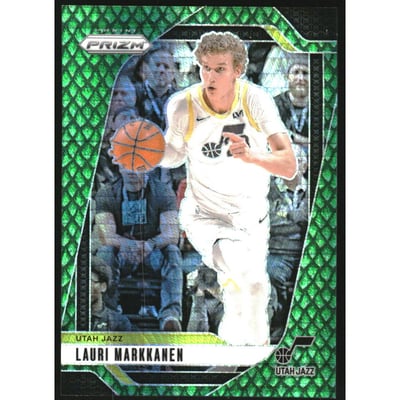 2024-25 Panini Prizm Prizms Jade Dragon Scale #186 Lauri Markkanen