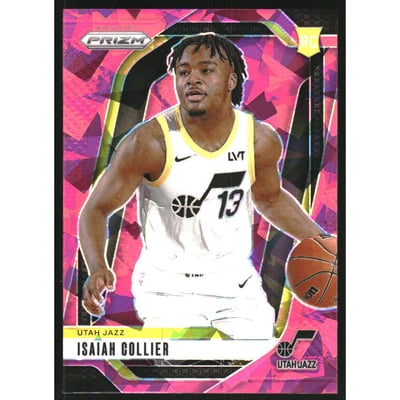 2024-25 Panini Prizm Prizms Pink Ice #227 Isaiah Collier