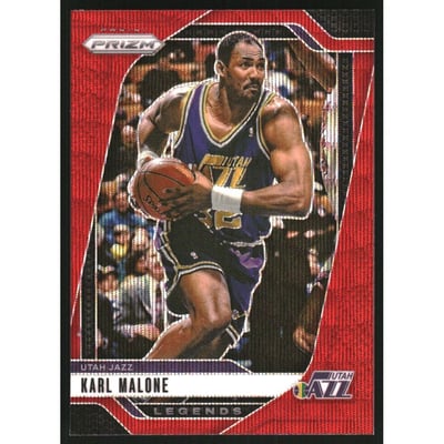 2024-25 Panini Prizm Prizms Ruby Wave #289 Karl Malone