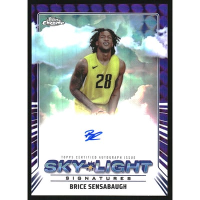 2024-25 Topps Chrome Sky-Light Signatures Purple Geometric Refractors #SLSBS Brice Sensabaugh