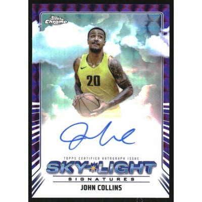 2024-25 Topps Chrome Sky-Light Signatures Purple Geometric Refractors #SLSJC John Collins